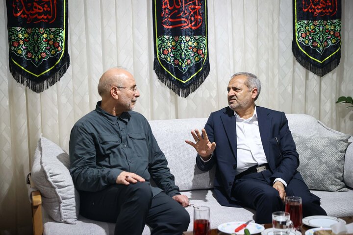 حضور دکتر قالیباف در منزل سرلشکر شهید محمد کاظمی