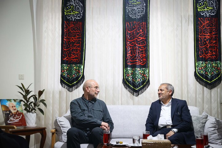 حضور دکتر قالیباف در منزل سرلشکر شهید محمد کاظمی