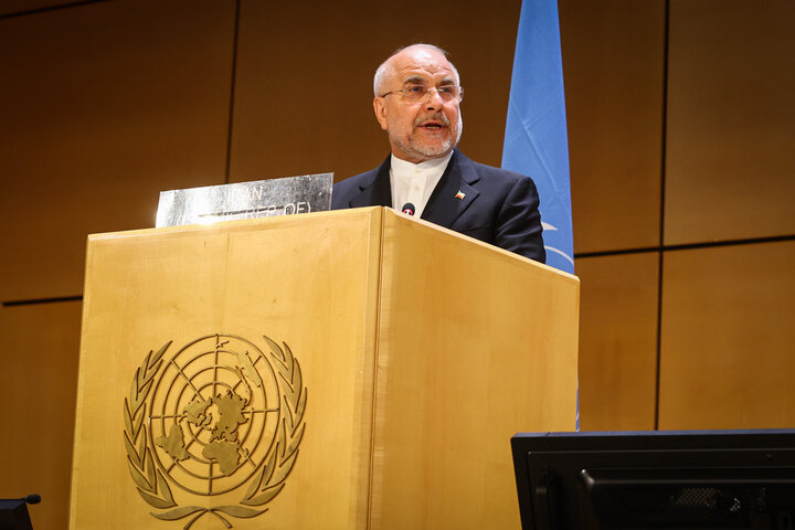 سخنرانی دکتر قالیباف در ششمین کنفرانس رؤسای مجالس جهان در ژنو