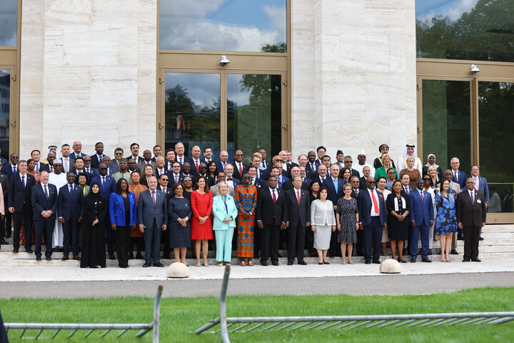عکس یادگاری رؤسای مجالس جهان در حاشیه ششمین کنفرانس رؤسای مجالس جهان