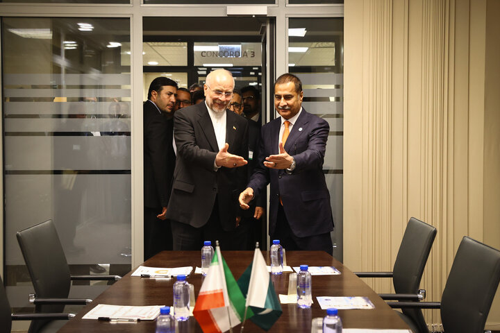 دیدار رئیس مجلس پاکستان با دکتر قالیباف