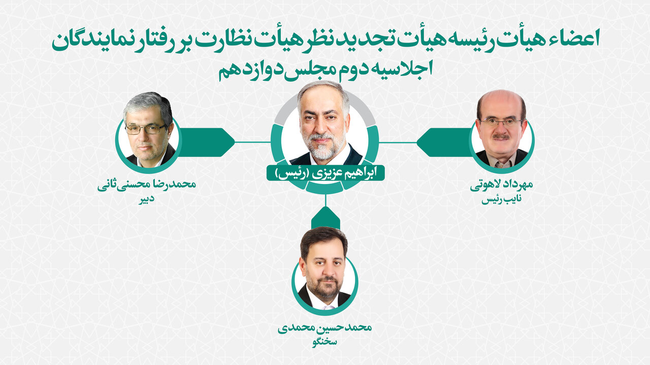 انتخاب اعضای هیات رئیسه هیات تجدید نظر نظارت بر رفتار نمایندگان/ «ابراهیم عزیزی» به عنوان رئیس انتخاب شد
