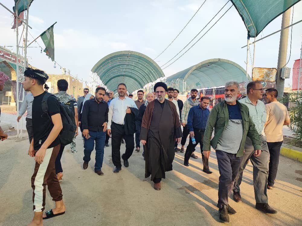 بازدید میدانی رضا جباری و امام جمعه مسجدسلیمان از موکب‌های مرز چذابه