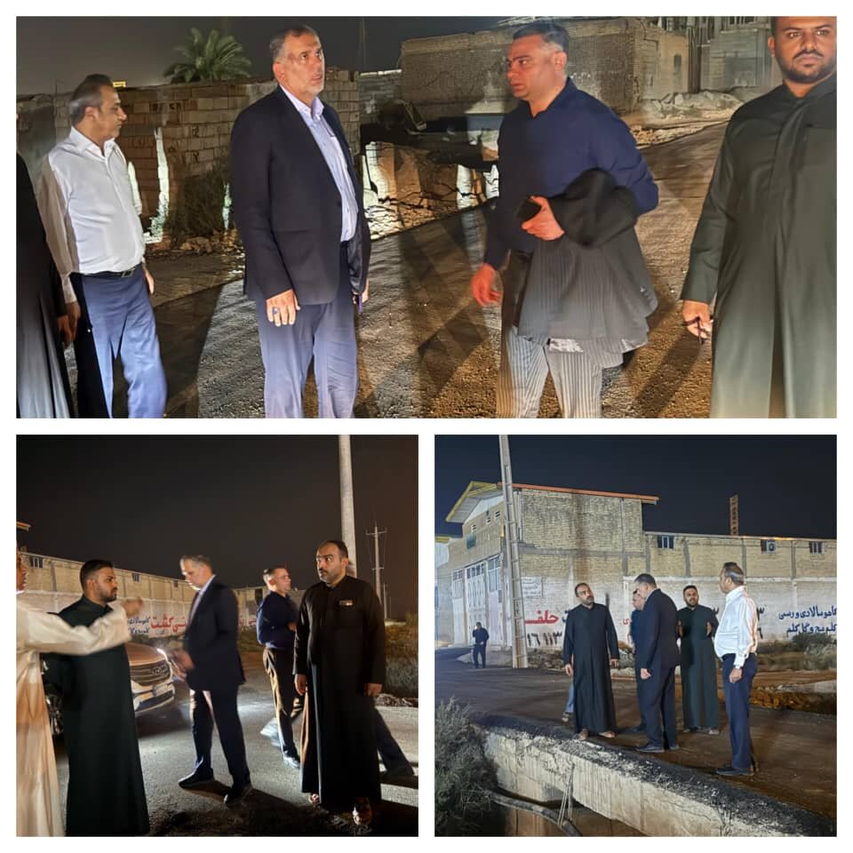 بازدید میدانی نماینده اهواز از محله نورآباد زرگان و آغاز عملیات بهسازی شبکه آب و فاضلاب