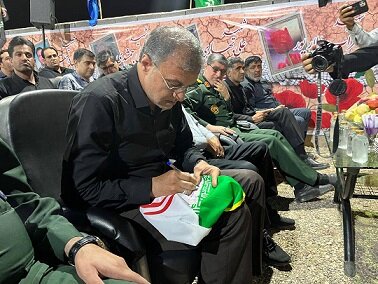 حضور «احمد مرادی» در مراسم یادواره شهید علی بهاری میمندی در شهر فارغان