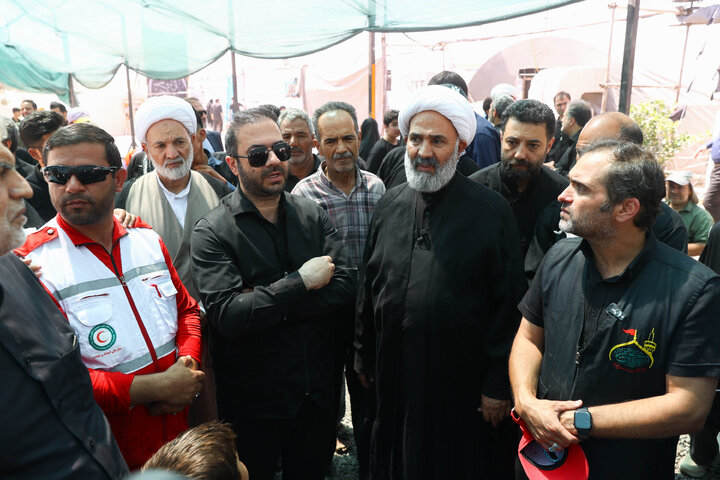 حضور اعضای کمیسیون اصل ۹۰ و فراکسیون قرآن و زیارت مجلس در مسیر پیاده‌روی زائران حرم رضوی