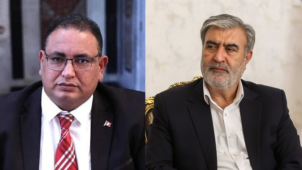 عزیزی: تقدیر از همراهی تونس در محکومیت جنایت رژیم صهیونیستی در جنگ ۱۲ روزه/ البوغدیری: ضرورت تقویت همکاریهای منطقهای و توسعه روابط پارلمانی عزیزی: تقدیر از همراهی تونس در محکومیت جنایت رژیم صهیونیستی در جنگ ۱۲ روزه/ البوغدیری: ضرورت تقویت همکاریهای منطقهای و توسعه روابط پارلمانی