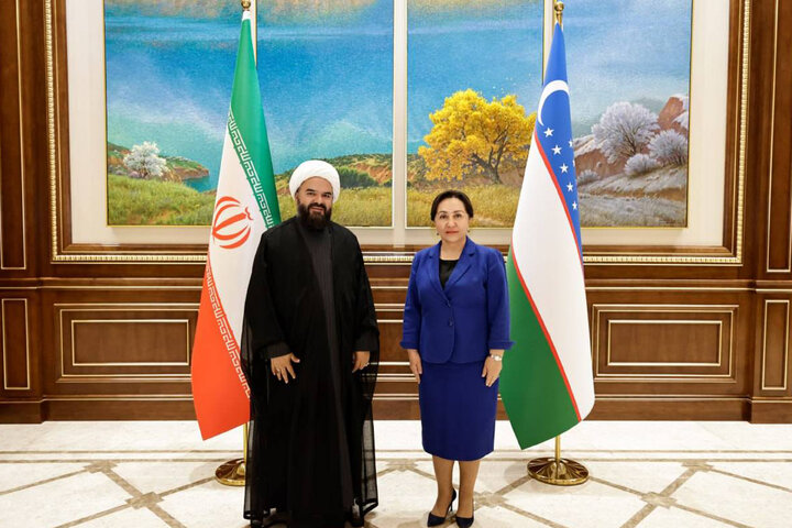 دیدار جواد نیک بین رئیس گروه دوستی پارلمانی ایران و ازبکستان  با رئیس مجلس سنای ازبکستان در تاشکند