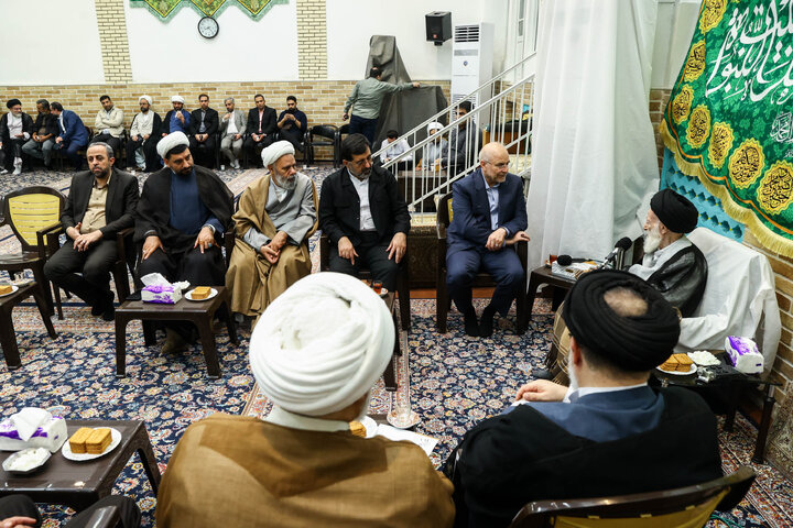 دیدار دکتر قالیباف و آیت‌الله شبیری زنجانی
