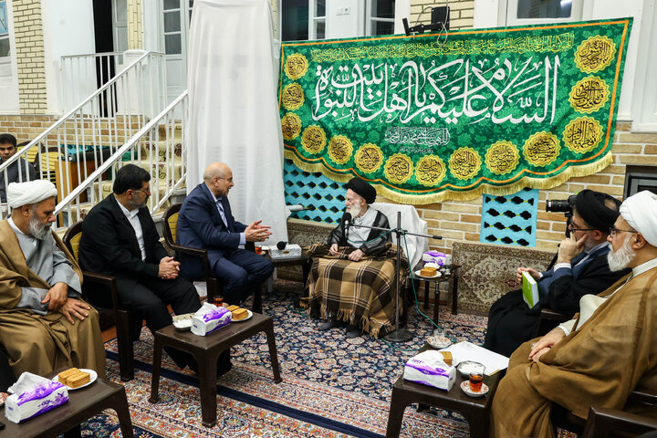 دیدار دکتر قالیباف و آیت‌الله شبیری زنجانی