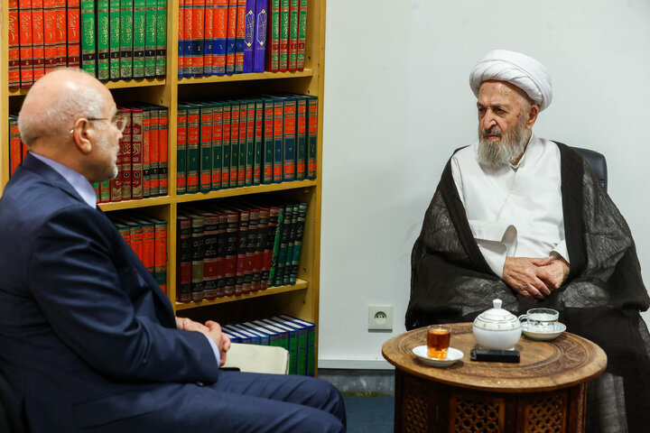دیدار دکتر قالیباف و آیت‌الله سبحانی