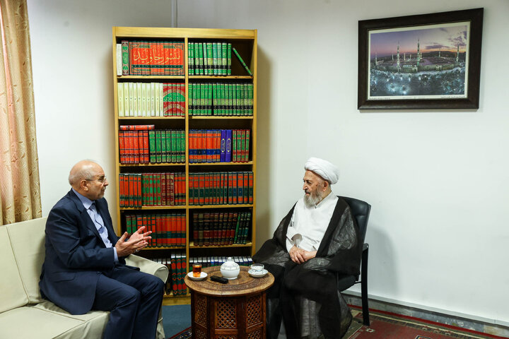 دیدار دکتر قالیباف و آیت‌الله سبحانی