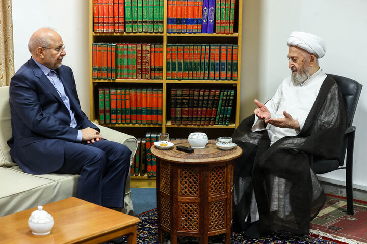 دیدار دکتر قالیباف و آیت‌الله سبحانی