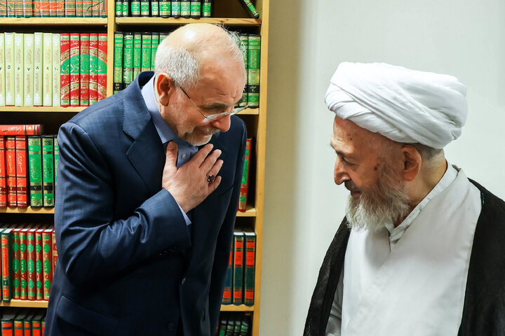 دیدار دکتر قالیباف و آیت‌الله سبحانی