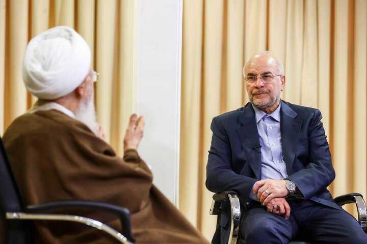 دیدار دکتر قالیباف و آیت‌الله جوادی آملی