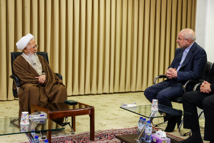 دیدار دکتر قالیباف و آیت‌الله جوادی آملی