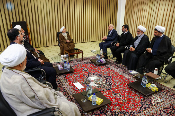 دیدار دکتر قالیباف و آیت‌الله جوادی آملی