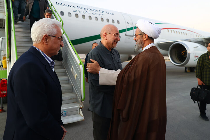 ورود دکتر محمدباقر قالیباف به فرودگاه بجنورد