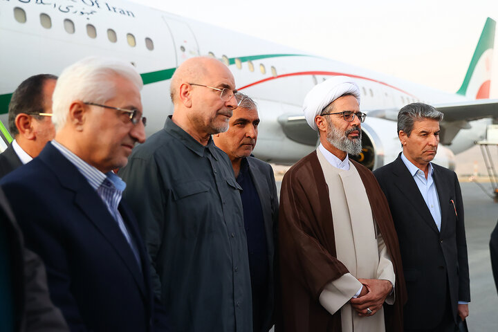 ورود دکتر محمدباقر قالیباف به فرودگاه بجنورد