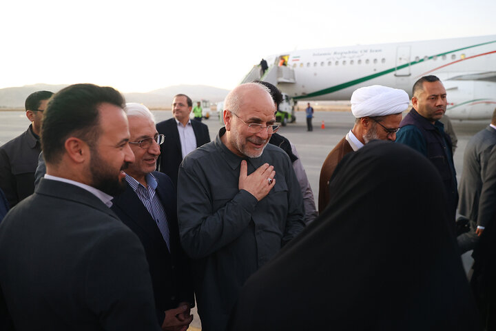 ورود دکتر محمدباقر قالیباف به فرودگاه بجنورد