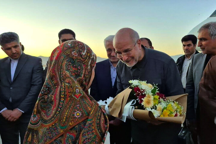 ورود دکتر محمدباقر قالیباف به فرودگاه بجنورد