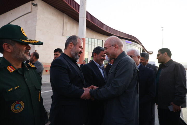 ورود دکتر محمدباقر قالیباف به فرودگاه بجنورد