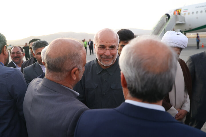 ورود دکتر محمدباقر قالیباف به فرودگاه بجنورد