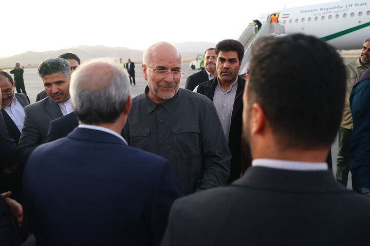 ورود دکتر محمدباقر قالیباف به فرودگاه بجنورد