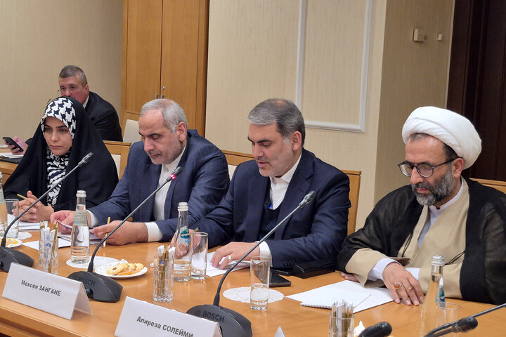 دیدار هیأت پارلمانی ایران با ولادیمیر واسیلیفرئیس گروه دوستی دومای روسیه و ایرانو رئیس فراکسیون روسیه واحد