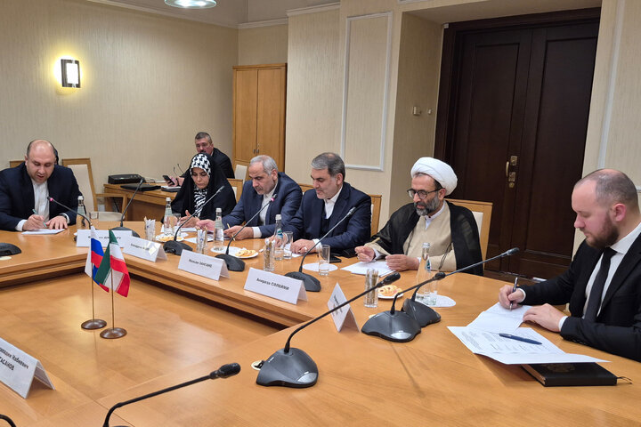 دیدار هیأت پارلمانی ایران با ولادیمیر واسیلیفرئیس گروه دوستی دومای روسیه و ایرانو رئیس فراکسیون روسیه واحد