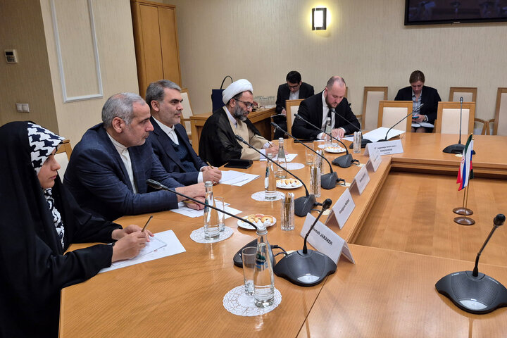 دیدار هیأت پارلمانی ایران با ولادیمیر واسیلیفرئیس گروه دوستی دومای روسیه و ایرانو رئیس فراکسیون روسیه واحد