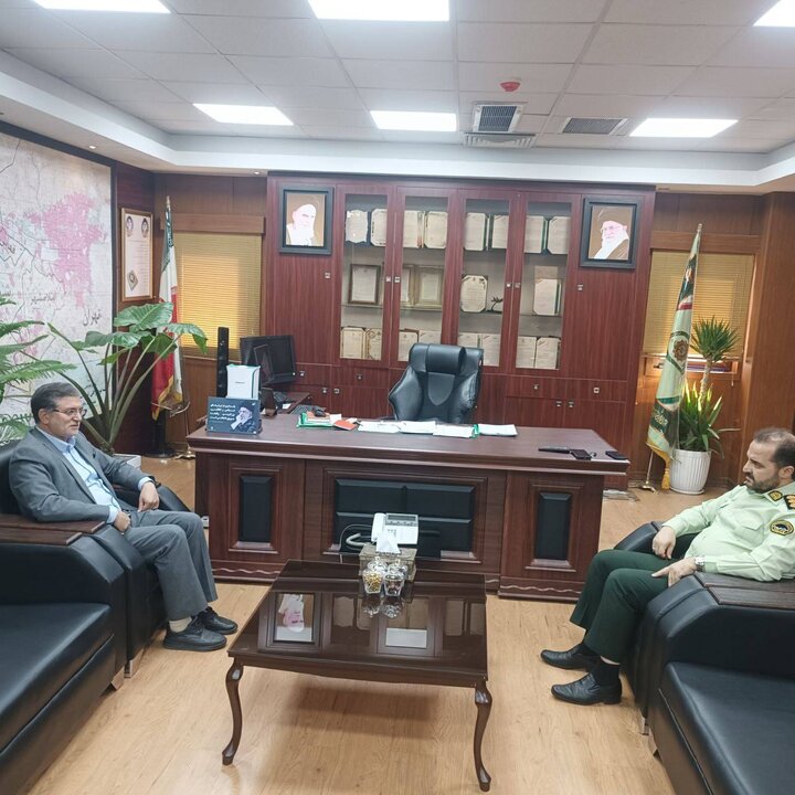 دیدار حسین حق‌وردی با فرمانده فراجای غرب استان تهران