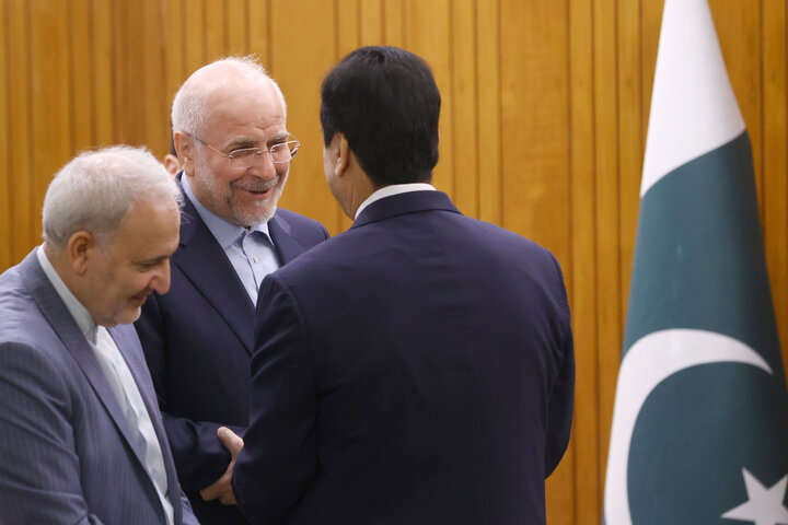 دیدار کفیل ریاست جمهوری و رئیس مجلس سنای پاکستان و دکتر قالیباف- اسلام آباد