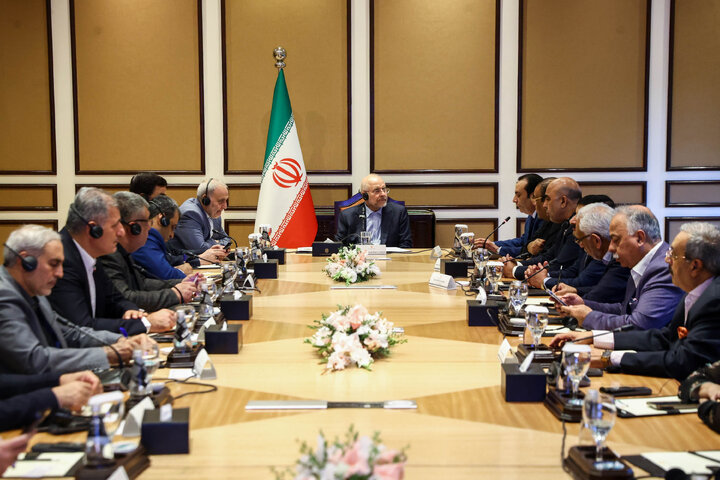 نشست اعضای فدراسیون اتاق‌های بازرگانی پاکستان با دکتر قالیباف - اسلام‌آباد