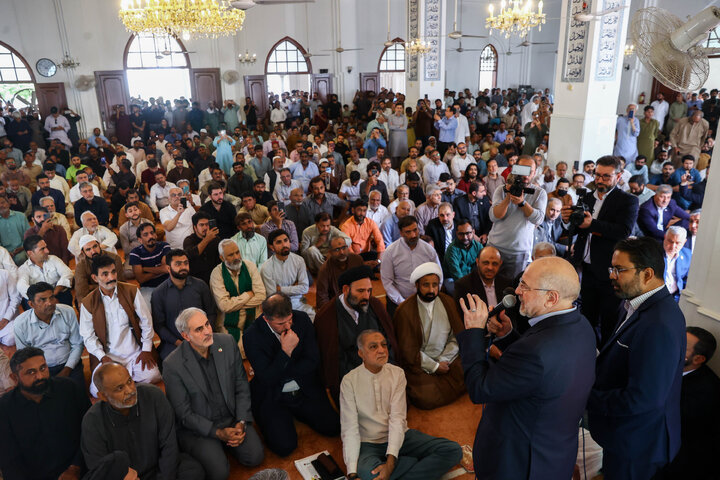 حضور و سخنرانی دکتر قالیباف در نماز جمعه شهر کراچی پاکستان