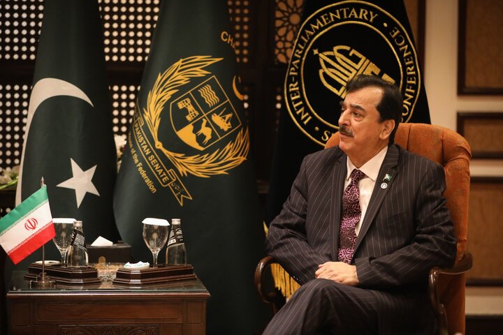 دیدار علی نیکزاد نایب‌رئیس مجلس با یوسف رضا گیلانی رئیس مجلس سنای پاکستان