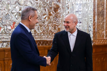 دیدار وزیر امور خارجه ترکیه با دکتر قالیباف