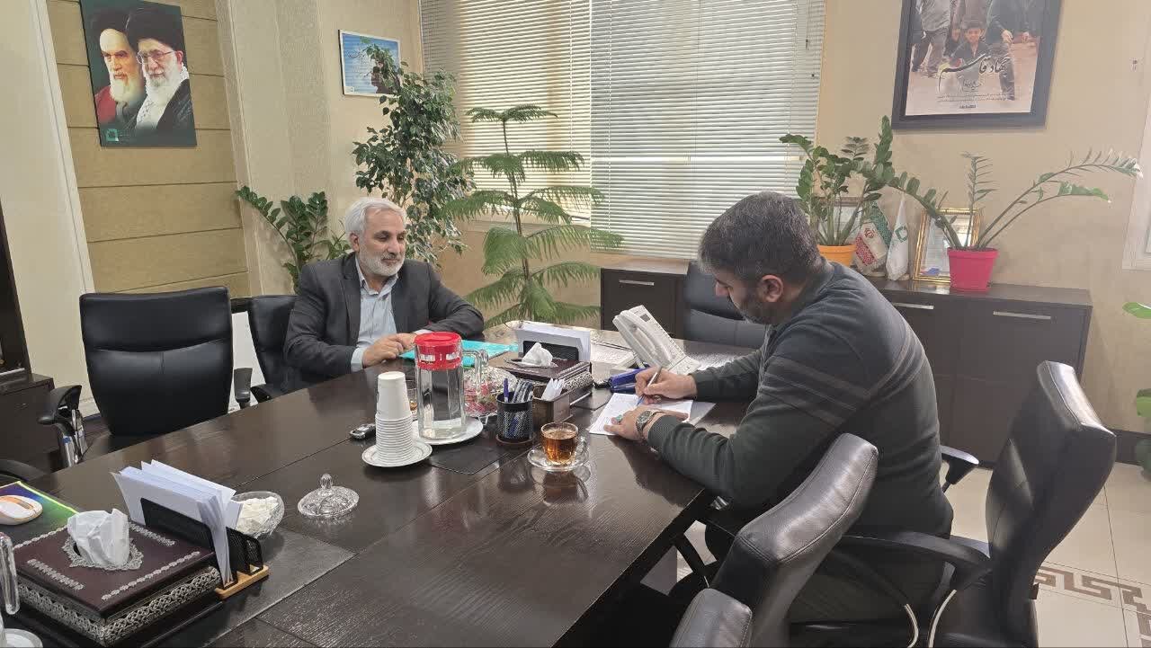 دیدار جعفری آذر با مدیرعامل بنیاد برکت/ تاکید نماینده مردم تبریز، آذرشهر و اسکو بر تقویت نقش بنیاد در اجرای طرح‌های زیرساختی در روستاهای حوزه انتخابیه