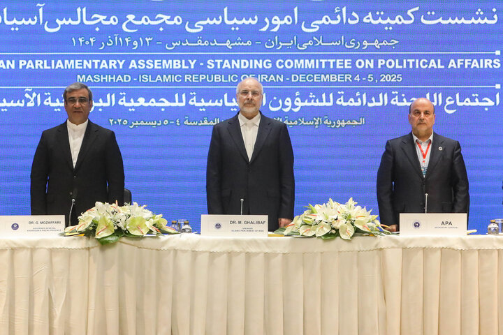 افتتاحیه نشست کمیته دائمی امور سیاسی مجمع مجالس آسیایی (APA) در مشهد مقدس - 2