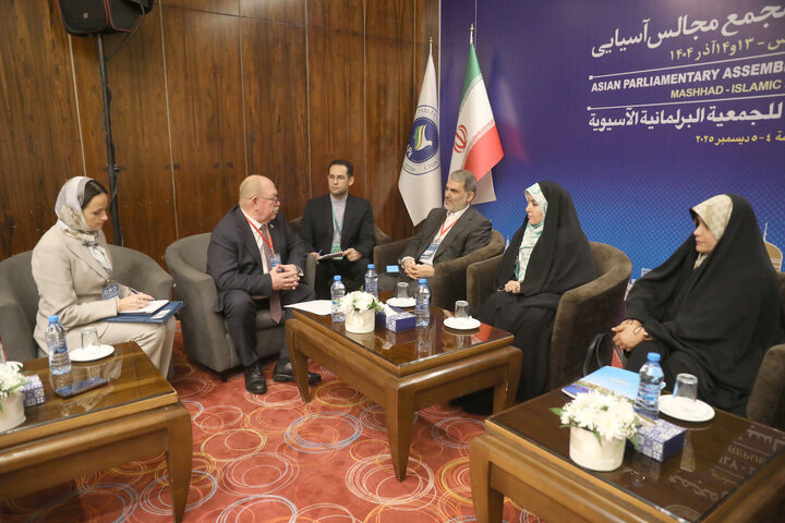 دیدار زنگنه رئیس کمیته سیاسی مجالس آسیایی با نماینده روسیه