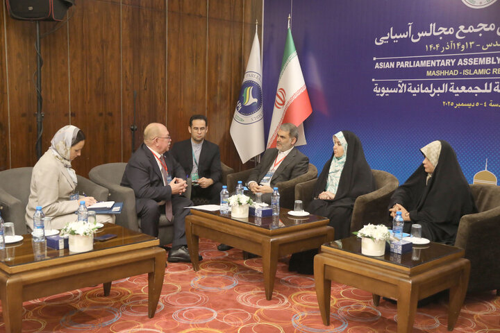 دیدار زنگنه رئیس کمیته سیاسی مجالس آسیایی با نماینده روسیه