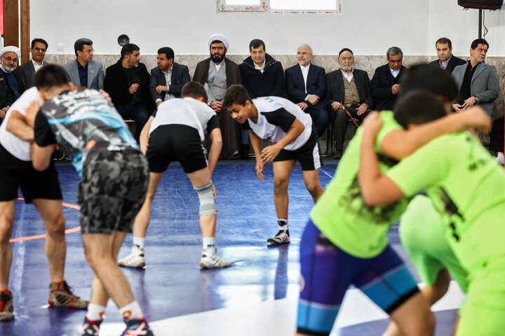 آیین افتتاح خانه کشتی شهدای طرقبه با حضور دکتر قالیباف - مشهد مقدس