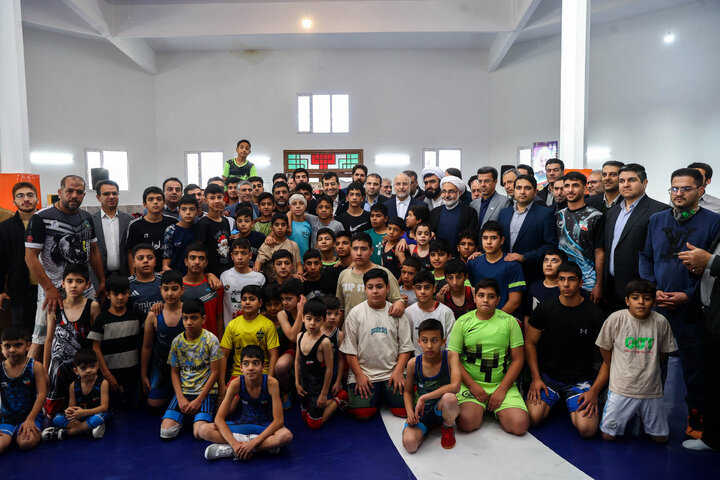 آیین افتتاح خانه کشتی شهدای طرقبه با حضور دکتر قالیباف - مشهد مقدس