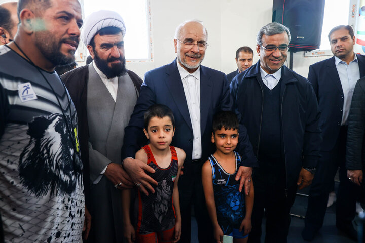 آیین افتتاح خانه کشتی شهدای طرقبه با حضور دکتر قالیباف - مشهد مقدس