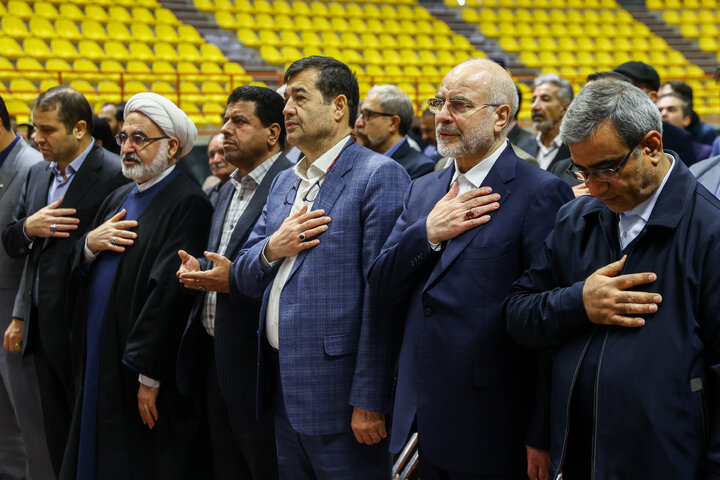 مراسم افتتاحیه سالن ورزشی 6500 نفری شهید رئیسی با حضور دکتر قالیباف - مشهد مقدس