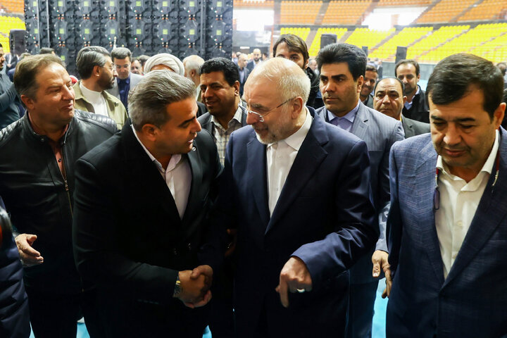 مراسم افتتاحیه سالن ورزشی 6500 نفری شهید رئیسی با حضور دکتر قالیباف - مشهد مقدس