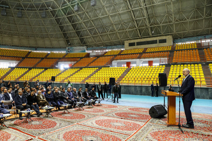 مراسم افتتاحیه سالن ورزشی 6500 نفری شهید رئیسی با حضور دکتر قالیباف - مشهد مقدس