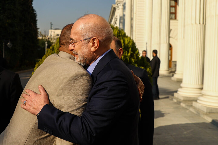 دیدار و کنفرانس خبری مشترک رؤسای مجالس ایران و اتیوپی