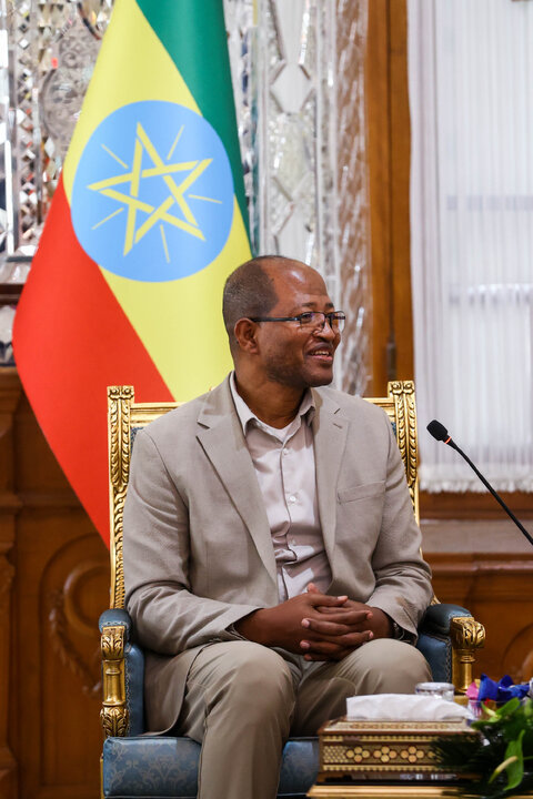 دیدار و کنفرانس خبری مشترک رؤسای مجالس ایران و اتیوپی