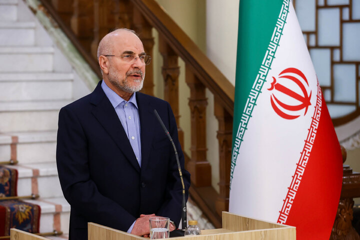 دیدار و کنفرانس خبری مشترک رؤسای مجالس ایران و اتیوپی